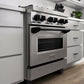 ZLINE Autograph Edition 30 in. Kitchen Package with Stainless Steel Dual Fuel Range and Range Hood with Matte Black Accents (2AKP-RARH30-MB)