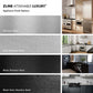 ZLINE appliance finish options with kitchen images. Top to bottom. Stainless Steel. Satin Stainless Steel. Black Stainless Steel. Black Satin Stainless Steel.