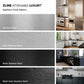 ZLINE appliance finish options with kitchen images. Top to bottom. Stainless Steel. Satin Stainless Steel. Black Stainless Steel. Black Satin Stainless Steel.