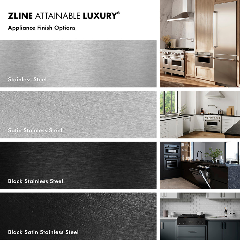 ZLINE 30 in. 4.2 cu. ft. Classic Dual Fuel Range with 4 Burner DuoPro™ Cooktop and Electric Convection Oven in Black Stainless Steel, Open Box-Great Condition