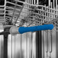 ZLINE Autograph Edition 24 in. Monument Series 3rd Rack Top Touch Control Tall Tub Dishwasher in Black Matte with Polished Gold Handle, 45dBa (DWMTZ-BLM-24-G) DuraWash® multi-motion spray arm.