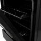 ZLINE Autograph Edition 24 in. 2.8 cu. ft. Legacy Dual Fuel Range with 4 Burner Gas Cooktop and Electric Convection Oven in Black Stainless Steel and Champagne Bronze Accents, Open Box-Good Condition