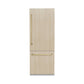 ZLINE Autograph Edition 30 in. 16.1 cu. ft. Panel Ready Built-In Bottom Freezer Refrigerator with Water Dispenser and Ice Maker with Graphite Gray Interior and Champagne Bronze Accents (GRBIVZ-30-CB) front, with custom panels, closed.