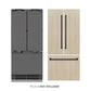 ZLINE Autograph Edition 36 in. 19.6 cu. ft. Panel Ready French Door Built-In Bottom Freezer Refrigerator with Water Dispenser and Ice Maker with Graphite Gray Interior and Matte Black Accents (GRBIVZ-36-MB)