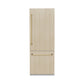 ZLINE Autograph Edition 30 in. 16.1 cu. ft. Panel Ready Built-In Bottom Freezer Refrigerator with Water Dispenser and Ice Maker with Polished Gold Accents (RBIVZ-30-G) front, with custom panels, closed.