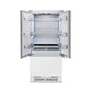 ZLINE Autograph Edition 36 in. 19.6 cu. ft. Panel Ready French Door Built-In Bottom Freezer Refrigerator with Water Dispenser and Ice Maker with Champagne Bronze Accents (RBIVZ-36-CB)