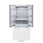 ZLINE Autograph Edition 36 in. 19.6 cu. ft. Panel Ready French Door Built-In Bottom Freezer Refrigerator with Water Dispenser and Ice Maker with Champagne Bronze Accents (RBIVZ-36-CB)