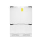 ZLINE Autograph Edition 60 in. 32.2 cu. ft. Panel Ready French Door Built-In Bottom Freezer Refrigerator with Water Dispenser and Ice Maker with Polished Gold Accents (RBIVZ-60-G) front, closed.