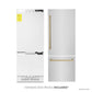 ZLINE Autograph Edition 30 in. 16.1 cu. ft. Built-In Bottom Freezer Refrigerator with Water Dispenser and Ice Maker in Stainless Steel with Champagne Bronze Accents (RBIVZ-304-30-CB) front, refrigeration unit next to panels and handles. Text: Handles and panels included.
