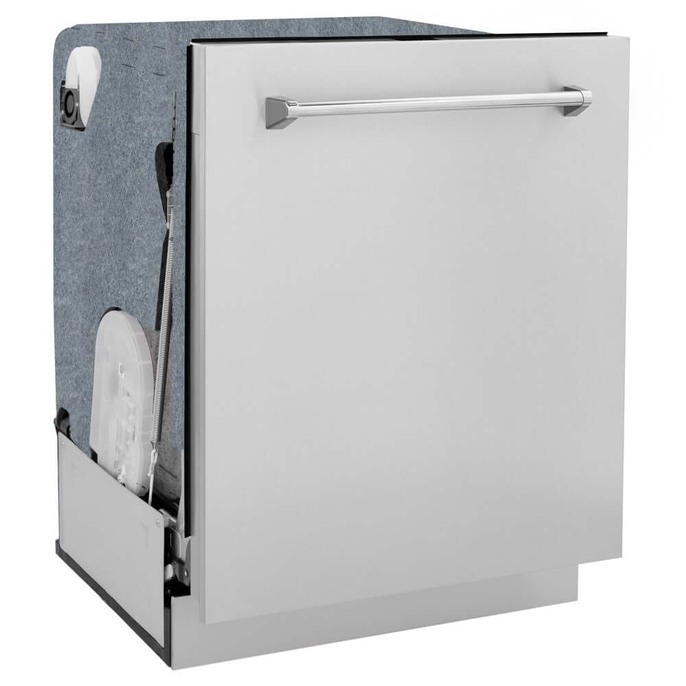 ZLINE 24 in. Monument Series Dishwasher with Stainless Steel Door (DWMT-304-24) side view