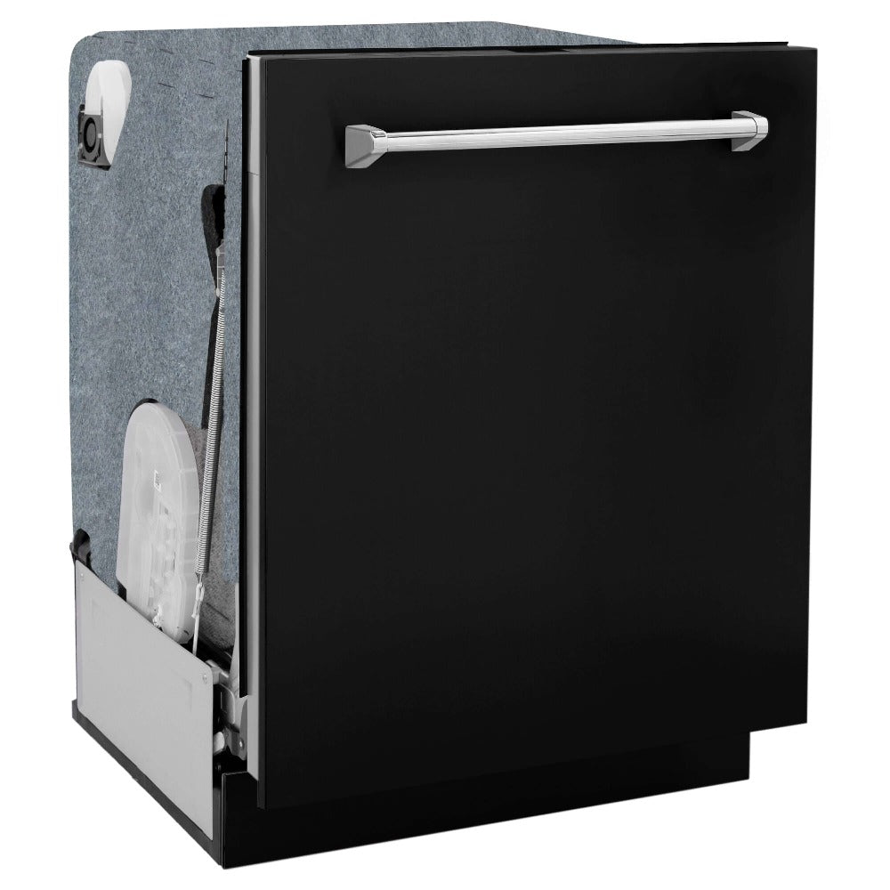  ZLINE 24 in. Monument Dishwasher with Black Matte Panel (DWMT-BLM-24) Side View