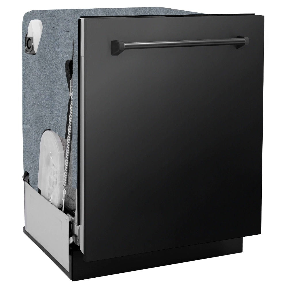 ZLINE 24 in. Monument Dishwasher with Black Stainless Steel Panel (DWMT-BS-24) Side View