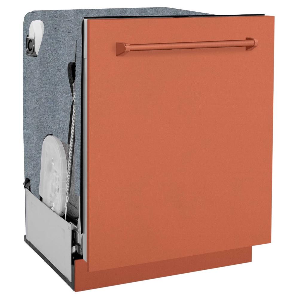 ZLINE 24 in. Monument Dishwasher with Copper Panel (DWMT-C-24) Side View