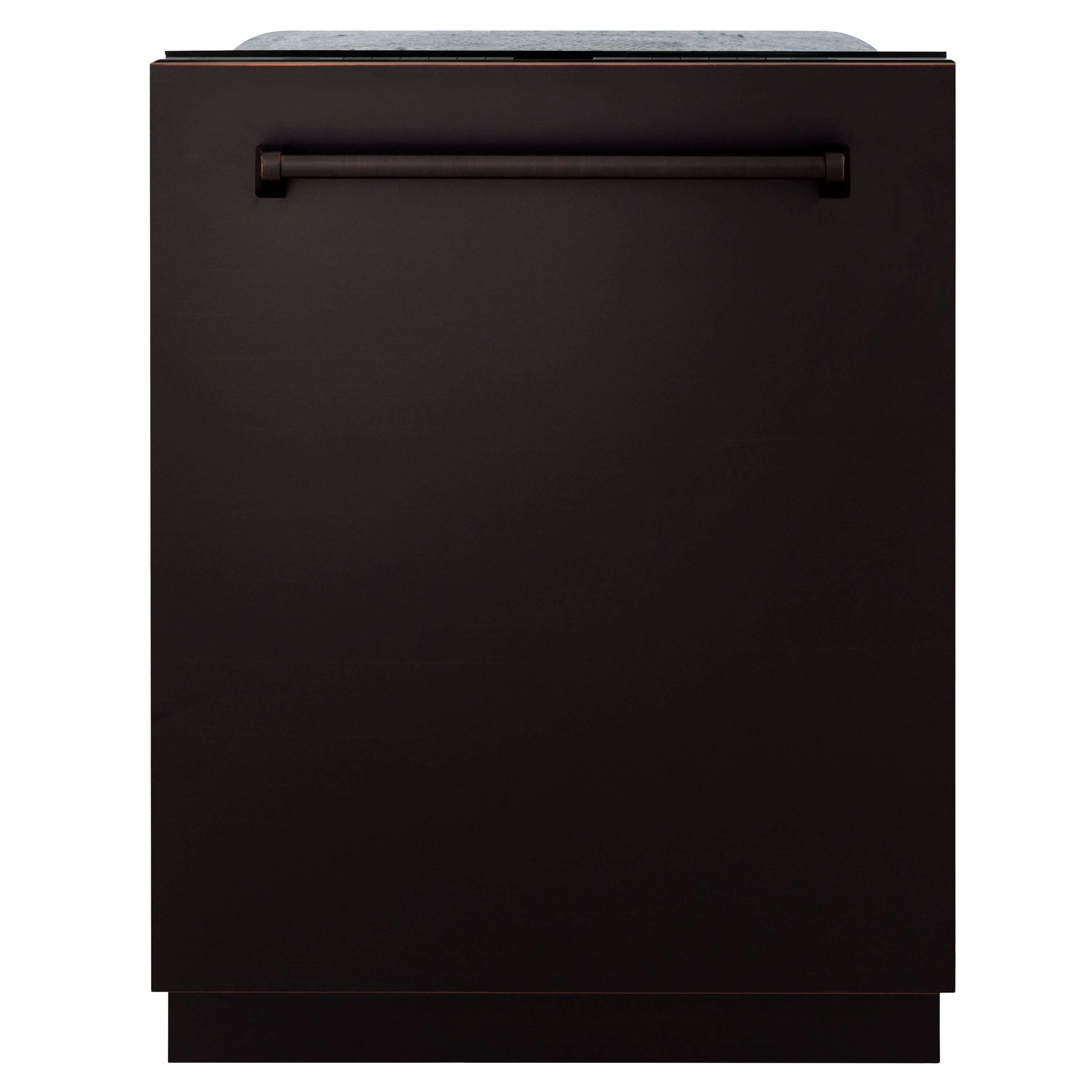ZLINE 24 in. Panel-Included Monument Series 3rd Rack Top Touch Control Dishwasher with Oil-Rubbed Bronze Door, 45dBa (DWMT-ORB-24)