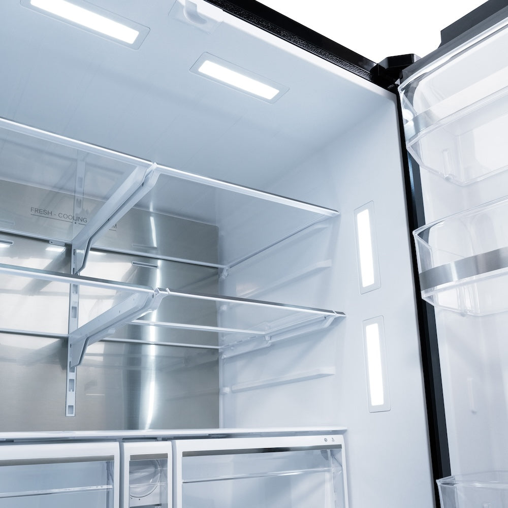 ZLINE 36" Standard-Depth French Door Refrigerator Interior with 28.9 cu. ft. Capacity