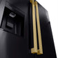 ZLINE Autograph Edition 36 in. 28.9 cu. ft. Standard-Depth French Door External Water Dispenser Refrigerator with Dual Ice Maker in Fingerprint-Resistant Black Stainless Steel and Champagne Bronze Modern Handles (RSMZ-W36-BS-FCB)