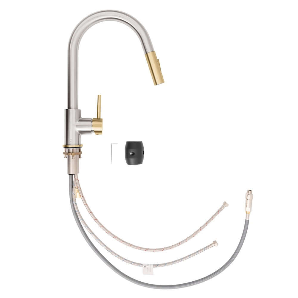 ZLINE Autograph Gemini Kitchen Faucet in Nickel/Bronze (GEM-KF