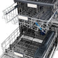 ZLINE Autograph Edition 24 in. Monument Series 3rd Rack Top Touch Control Tall Tub Dishwasher in Custom Panel Ready with Champagne Bronze Handle, 45dBa (DWMTZ-24-CB) adjustable dish racks.