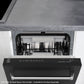 ZLINE Autograph Edition 18 in. Tallac Series 3rd Rack Top Control Dishwasher in Custom Panel Ready with Polished Gold Handle, 51dBa (DWVZ-18-G) built-in to cabinets in a luxury kitchen.