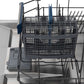 Utensil holder on bottom rack of ZLINE dishwasher.
