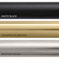 ZLINE Autograph Edition Plumbing Finish Comparison. Top: Matte Black. Center: Champagne Bronze. Bottom: Brushed Nickel.