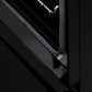 ZLINE Autograph Edition 60 in. 7.4 cu. ft. Legacy Dual Fuel Range with 9 Burner Gas Cooktop and 2 Electric Convection Ovens in Black Stainless Steel and Polished Gold Accents (RABZ-60-G) detail StayPut oven door hinges.
