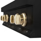 ZLINE Autograph Edition 30 in. Porcelain Rangetop with 4 Gas Burners in Black Stainless Steel and Polished Gold Accents (RTBZ-30-G) close-up cooktop knob.
