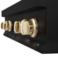 ZLINE Autograph Edition 30 in. Legacy Gas Rangetop with 4 Burners and Porcelain Cooktop in Black Stainless Steel with Polished Gold Accents, Open Box-Great Condition