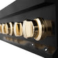 ZLINE Autograph Edition 36 in. Legacy Gas Rangetop with 6 Burners and Porcelain Cooktop in Black Stainless Steel with Polished Gold Accents, Open Box-Good Condition