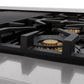 ZLINE Autograph Edition 48 in. 6.0 cu. ft. Legacy Dual Fuel Range with 7 Burner Gas Cooktop and 2 Electric Ovens in Satin Stainless Steel with Black Matte Doors and Polished Gold Accents, Open Box-Good Condition