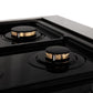 ZLINE Autograph Edition 30 in. 4.0 cu. ft. Legacy Dual Fuel Range with 4 Burner Gas Cooktop and Electric Convection Oven in Satin Stainless Steel and Matte Black Accents, Open Box-Great Condition