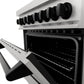 ZLINE Autograph Edition 30 in. 4.0 cu. ft. Legacy Dual Fuel Range with 4 Burner Gas Cooktop and Electric Convection Oven in Satin Stainless Steel and Matte Black Accents (RASZ-SN-30-MB)