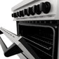 ZLINE Autograph Edition 30 in. 4.0 cu. ft. Legacy Dual Fuel Range with 4 Burner Gas Cooktop and Electric Convection Oven in Satin Stainless Steel and Matte Black Accents, Open Box-Good Condition