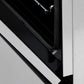 ZLINE Autograph Edition 30 in. 4.0 cu. ft. Legacy Dual Fuel Range with 4 Burner Gas Cooktop and Electric Convection Oven in Satin Stainless Steel and Matte Black Accents (RASZ-SN-30-MB) StayPut oven door hinge.