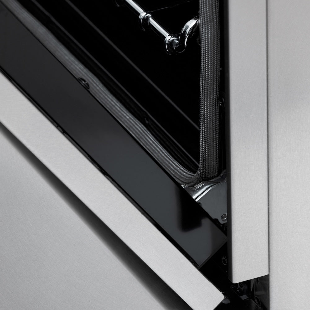 ZLINE Autograph Edition 36 in. 4.6 cu. ft. Legacy Dual Fuel Range with 6 Burner Gas Cooktop and Electric Convection Oven in Satin Stainless Steel and Polished Gold Accents, Open Box-Good Condition