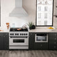 ZLINE Autograph Edition 36 in. 4.6 cu. ft. Legacy Dual Fuel Range with 6 Burner Gas Cooktop and Electric Convection Oven in Satin Stainless Steel and Matte Black Accents, Open Box-Good Condition
