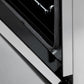 ZLINE Autograph Edition 48 in. 6.0 cu. ft. Legacy Dual Fuel Range with 7 Burner Gas Cooktop and 2 Electric Ovens in Satin Stainless Steel and Polished Gold Accents (RASZ-SN-48-G) StayPut oven door hinge.