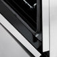 ZLINE Autograph Edition 60 in. 7.4 cu. ft. Legacy Dual Fuel Range with 9 Burner Gas Cooktop and 2 Electric Convection Ovens in Satin Stainless Steel and Champagne Bronze Accents (RASZ-SN-60-CB) StayPut oven door hinge.