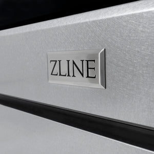 ZLINE Autograph Edition 30 in. 4.2 cu. ft. Paramount Dual Fuel Range with 4 Burner Gas Cooktop and Electric Convection Oven in Satin Stainless Steel with Champagne Bronze Accents, Open Box-Good Condition