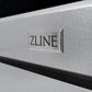 ZLINE Autograph Edition 30 in. 4.2 cu. ft. Paramount Gas Range with 4 Burner Cooktop and Convection Gas Oven in Satin Stainless Steel and Polished Gold Accents (SGRSZ-30-G) ZLINE badge on Satin Stainless Steel showing circular, non-directional finish.
