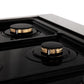 ZLINE Autograph Edition 30 in. Legacy Gas Rangetop with 4 Burners and Porcelain Cooktop in Satin Stainless Steel with Polished Gold Accents, Open Box-Good Condition