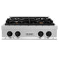 ZLINE Autograph Edition 30 in. Legacy Gas Rangetop with 4 Burners and Porcelain Cooktop in Satin Stainless Steel with Matte Black Accents, Open Box-Great Condition