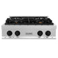 ZLINE Autograph Edition 30 in. Legacy Gas Rangetop with 4 Burners and Porcelain Cooktop in Satin Stainless Steel with Matte Black Accents, Open Box-Good Condition