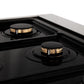 ZLINE Autograph Edition 36 in. Legacy Gas Rangetop with 6 Burners and Porcelain Cooktop in Satin Stainless Steel with Polished Gold Accents (RTSZ-36-G)