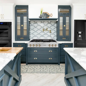 ZLINE Autograph Edition 48 in. Legacy Gas Rangetop with 7 Burners and Porcelain Cooktop in Satin Stainless Steel with Champagne Bronze Accents, Open Box-Good Condition