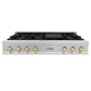 ZLINE Autograph Edition 48 in. Legacy Gas Rangetop with 7 Burners and Porcelain Cooktop in Satin Stainless Steel with Polished Gold Accents, Open Box-Good Condition