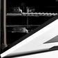 ZLINE Autograph Edition 24 in. 2.8 cu. ft. Legacy Dual Fuel Range with 4 Burner Gas Cooktop and Electric Convection Oven in Satin Stainless Steel with White Matte Door and Matte Black Accents, Open Box-Good Condition