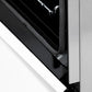 ZLINE Autograph Edition 30 in. 4.0 cu. ft. Legacy Dual Fuel Range with 4 Burner Gas Cooktop and Electric Convection Oven in Satin Stainless Steel with White Matte Door and Matte Black Accents (RASZ-WM-30-MB) StayPut oven door hinge.