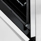 ZLINE Autograph Edition 36 in. 4.6 cu. ft. Legacy Dual Fuel Range with 6 Burner Gas Cooktop and Electric Convection Oven in Satin Stainless Steel with White Matte Door and Champagne Bronze Accents (RASZ-WM-36-CB) StayPut oven door hinge.