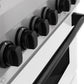 ZLINE Autograph Edition 48 in. 6.0 cu. ft. Legacy Dual Fuel Range with 7 Burner Gas Cooktop and 2 Electric Ovens in Satin Stainless Steel with White Matte Doors and Matte Black Accents, Open Box-Good Condition